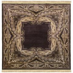 'The Duke' Hand-Knotted Silk Turkish Rug