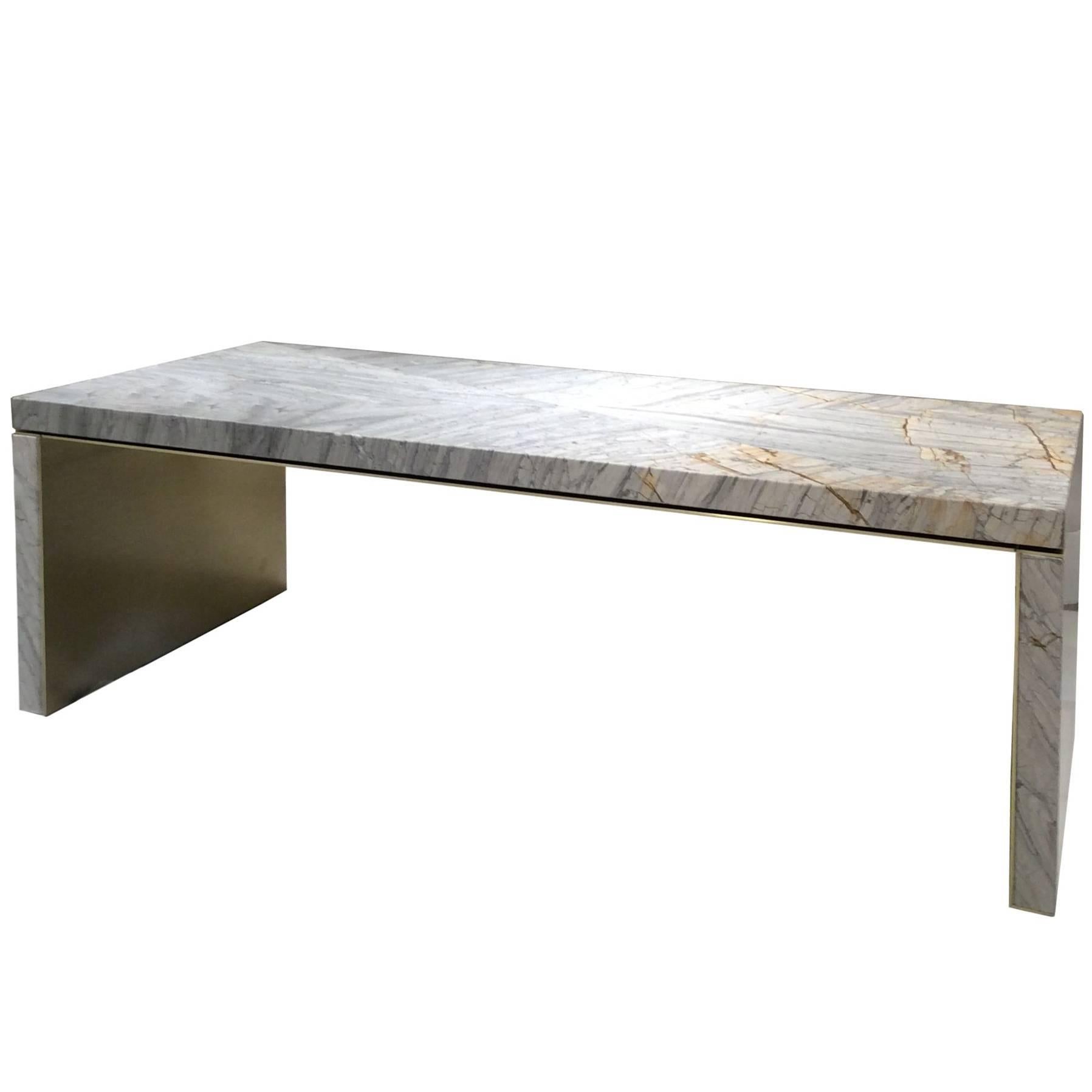 Gabriel Scott Turkish Marble Dining Table For Sale
