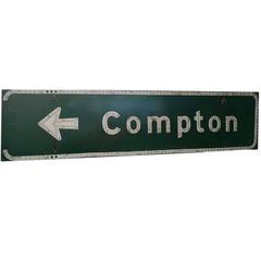Vintage Compton Freeway Sign