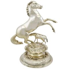 Antique German Silver Horse Centrepiece / Table Ornament