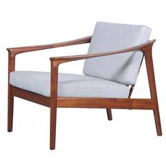 Folke Ohlsson Model 72-C Walnut Lounge Chairs for DUX