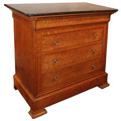 Louis Philippe Commode in Burled Elm with Marble Top 6