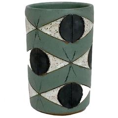 Green Felix Totem Vase by Matthew Ward Studio