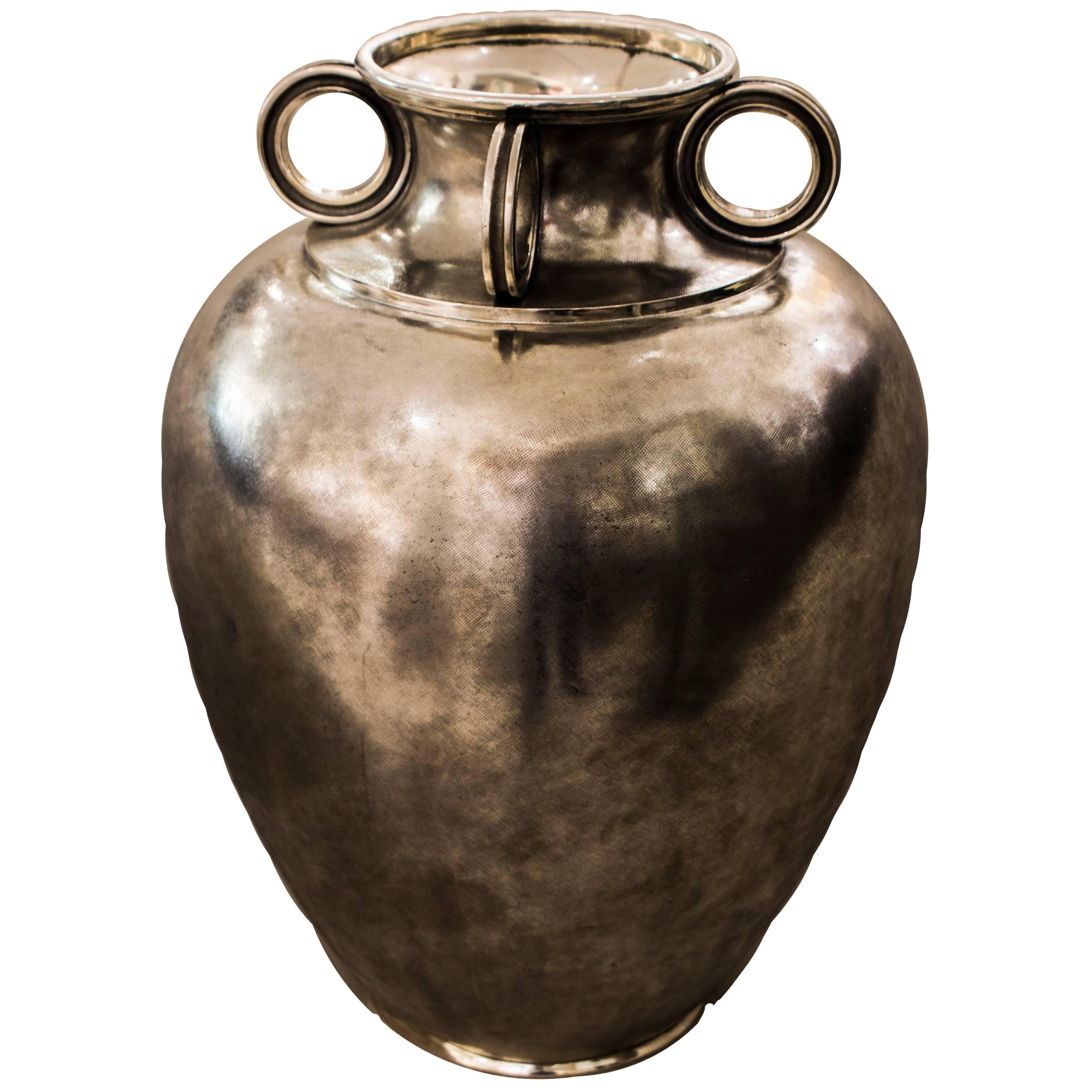 1940s Italian Silver Vase by Mario Buccellati