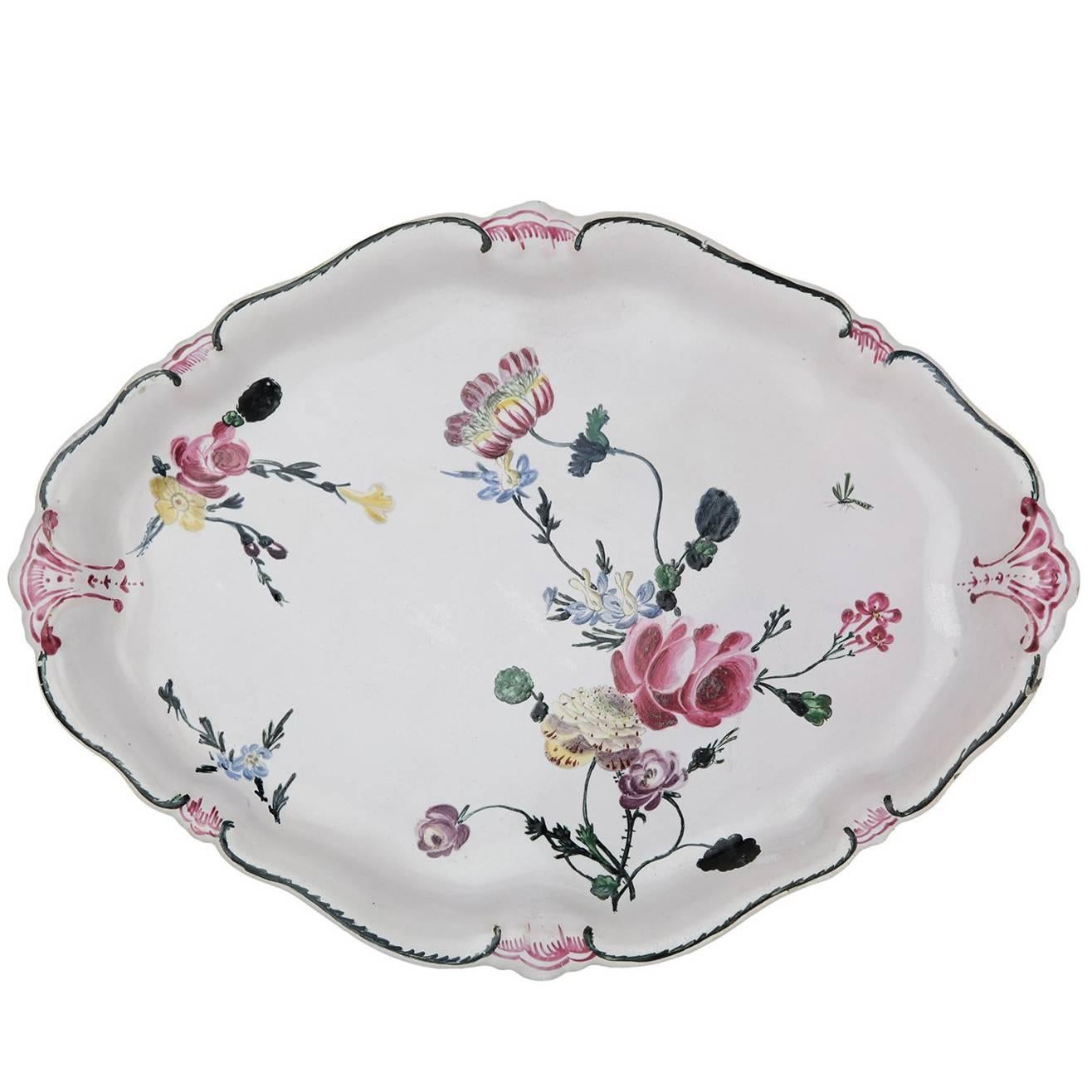 Oval Tray, Marseille, 18th Century For Sale