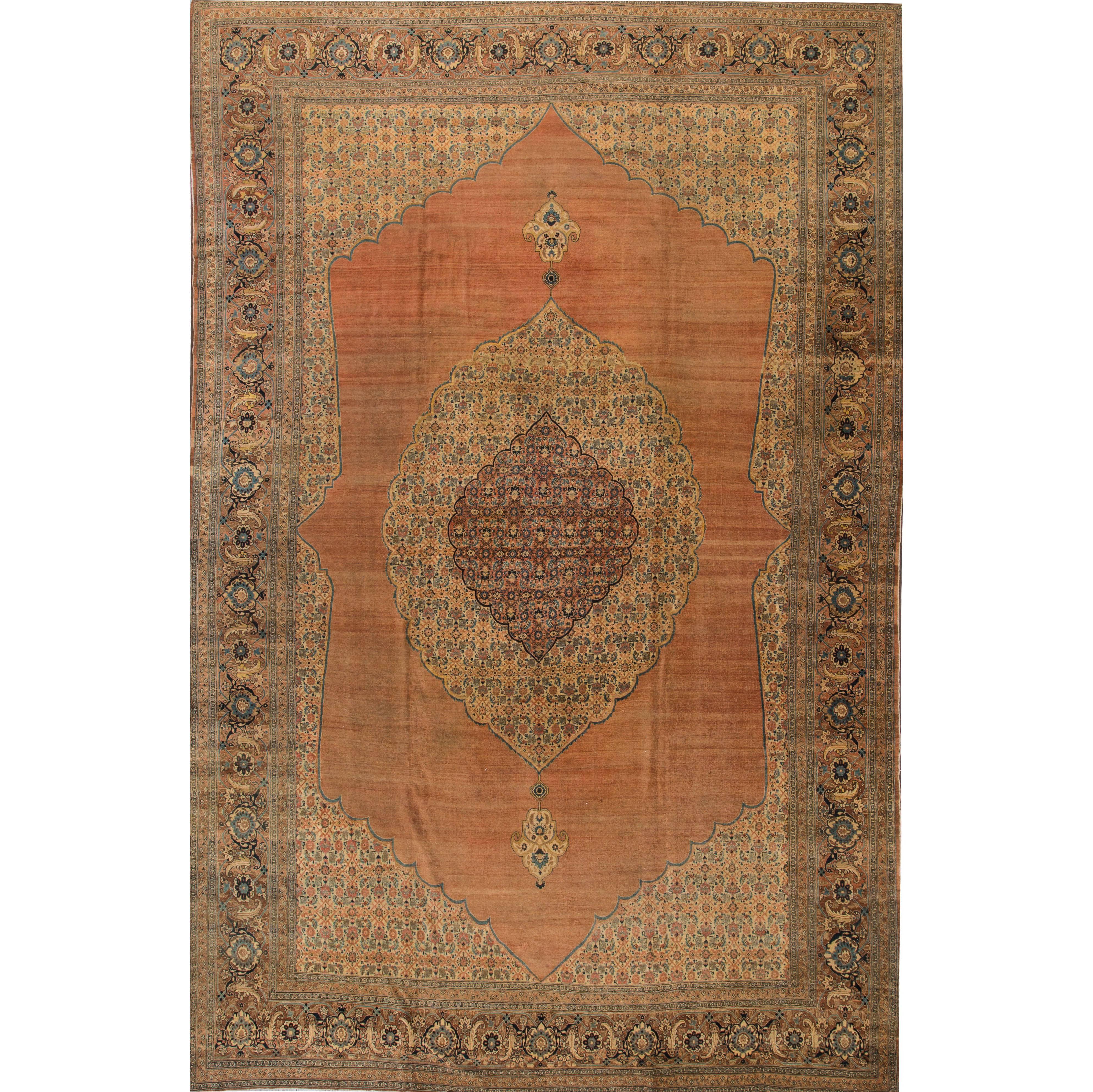 Simply Beautiful Antique Persian Tabriz Rug For Sale