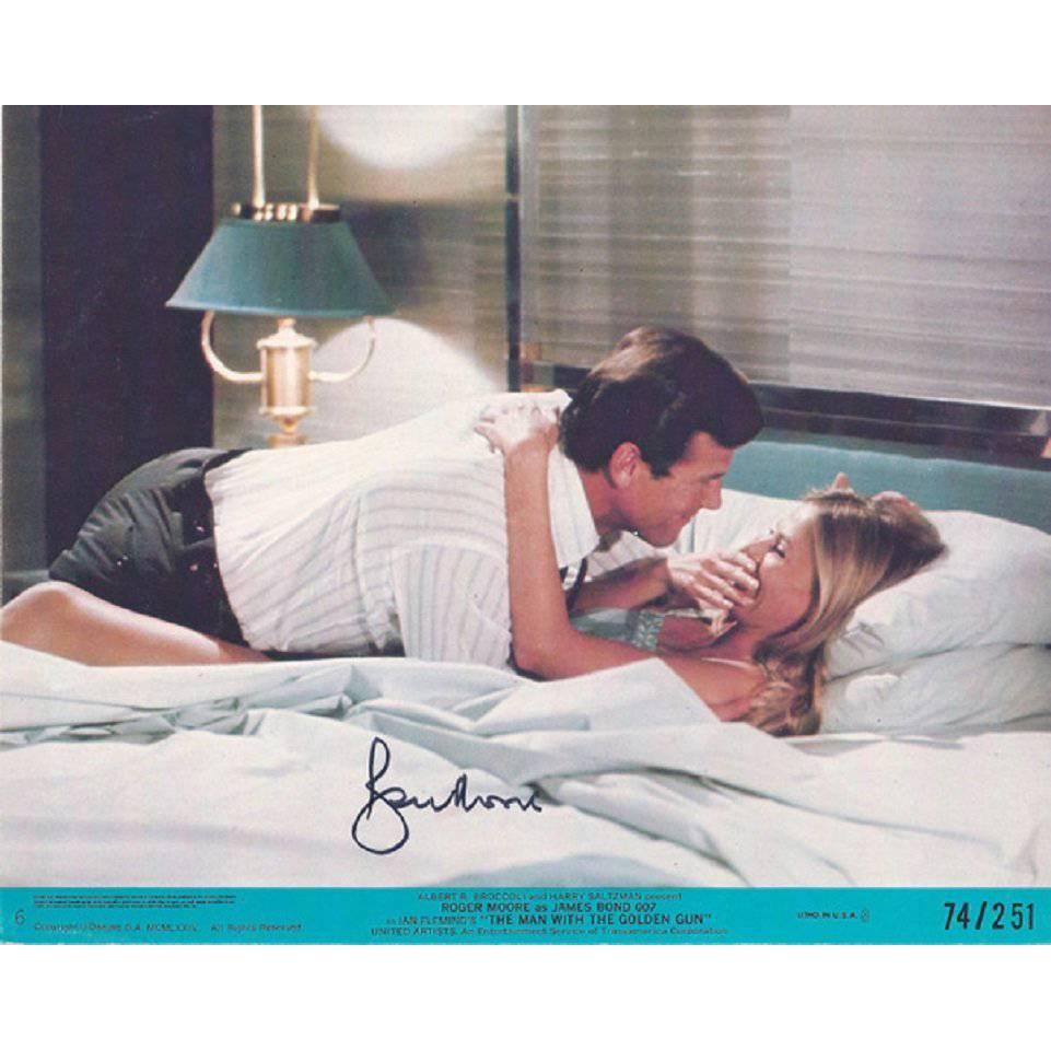 Man with the Golden Gun Signed by Roger Moore For Sale