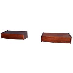 Set of Two Rosewood Bedside Tables