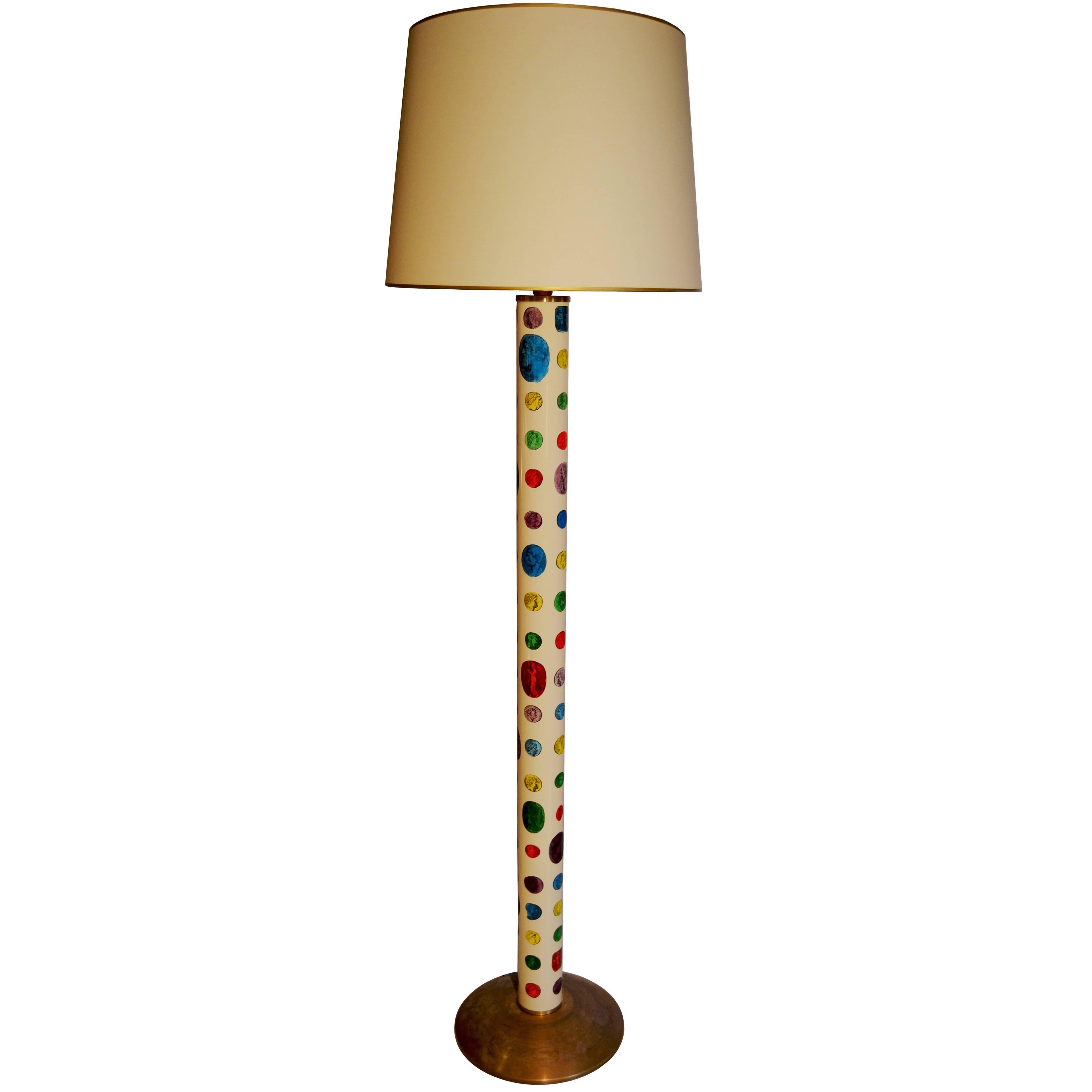 Large "Cammei" Floor Lamp by Fornasetti For Sale