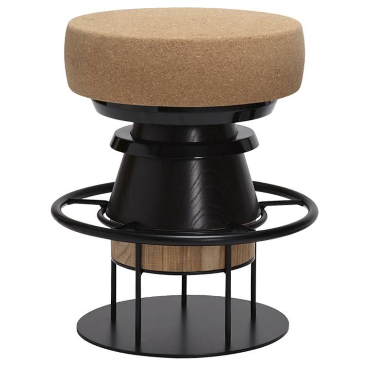 Tembo Black Stool, Low For Sale