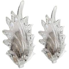 Pair of Italian Murano Glass Stylized "Leaf" Wall Sconces, by Barovier e Toso 3