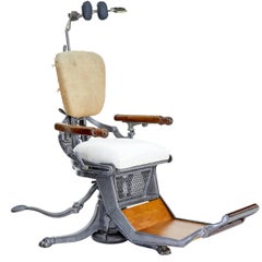 19th Century American Decorative Cast Iron Dentist Chair