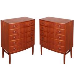Kai Kristiansen Teak Mini Dressers, Pair 6