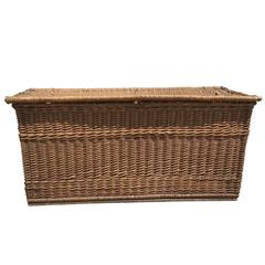 Early 20th Century Large Wicker Trunk 5