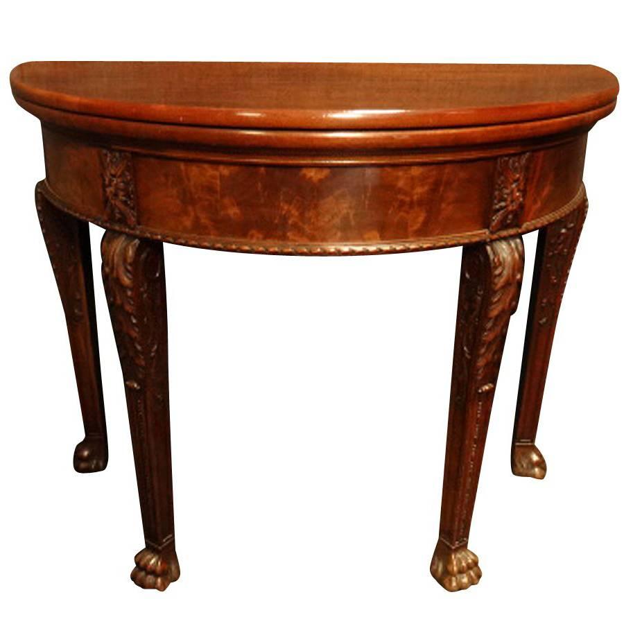 Outstanding Irish Mahogany Console/Buffet Table in the Kentian Style by Maples For Sale