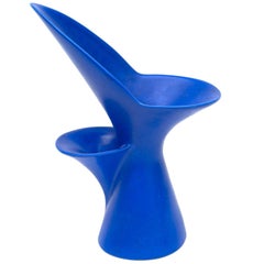 Blue Ceramic Vase by Antonia Campi for Lavonia, Italy, 1950s Blue Ceramic Vase by Antonia Campi for Lavonia, Italy, 1950s