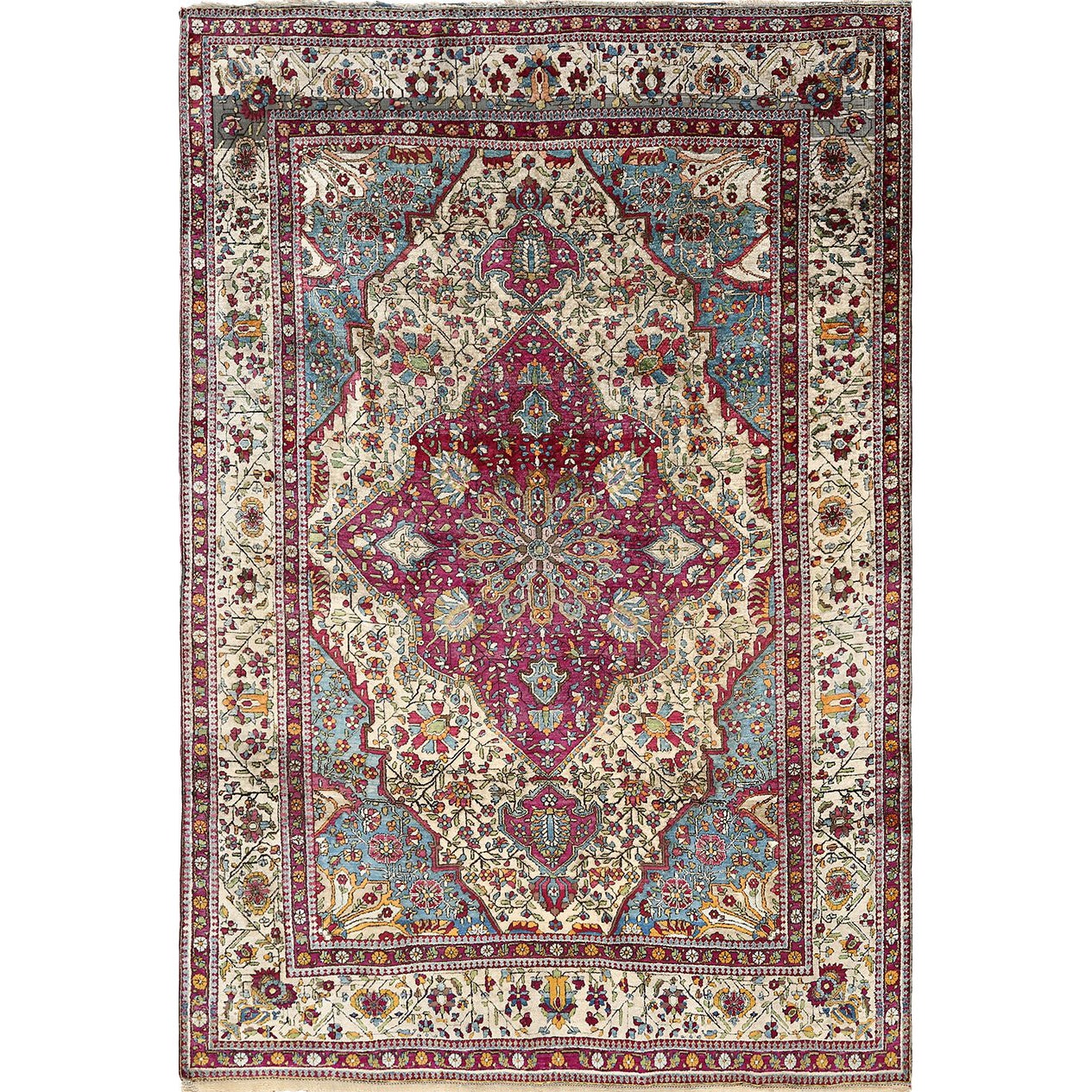 Antique Persian Kashan Rug 8ft.11in. x 12ft. 11in. For Sale at 1stDibs