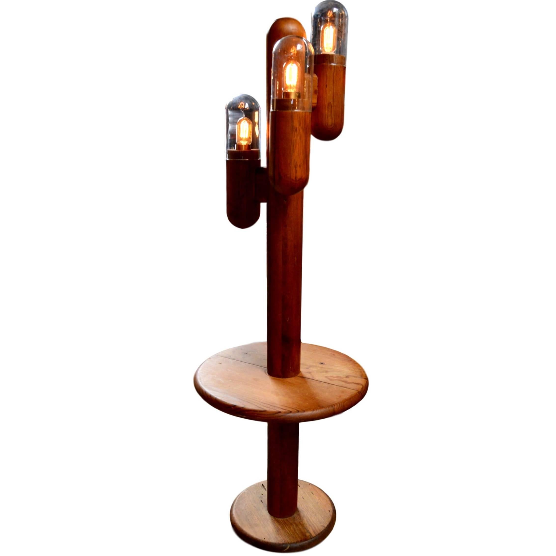 Cactus Floor Lamp with Table