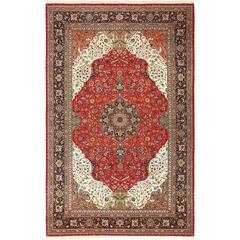 Large Animal Motif Vintage Tabriz Persian Rug 9
