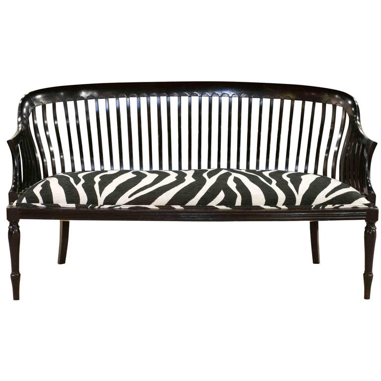 Zebra Skin Pattern Covered Sofa For Sale at 1stdibs