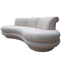 Vintage Adrian Pearsall Kidney Shaped / Curved Sofa for Comfort Designs