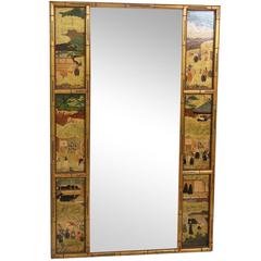Chinoiserie Style Faux Bamboo Mirror