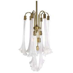 Fluted Glass Chandelier 4