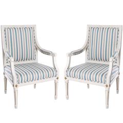 Newly Upholstered Gustavian Armchairs 9