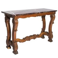 Antique Marble-Top Empire Console Table