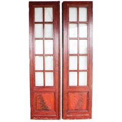 Crimson Faux Painted French Doors 3