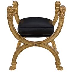 Large-Scale Italian 18th Century Louis XVI Period Giltwood Bench 9