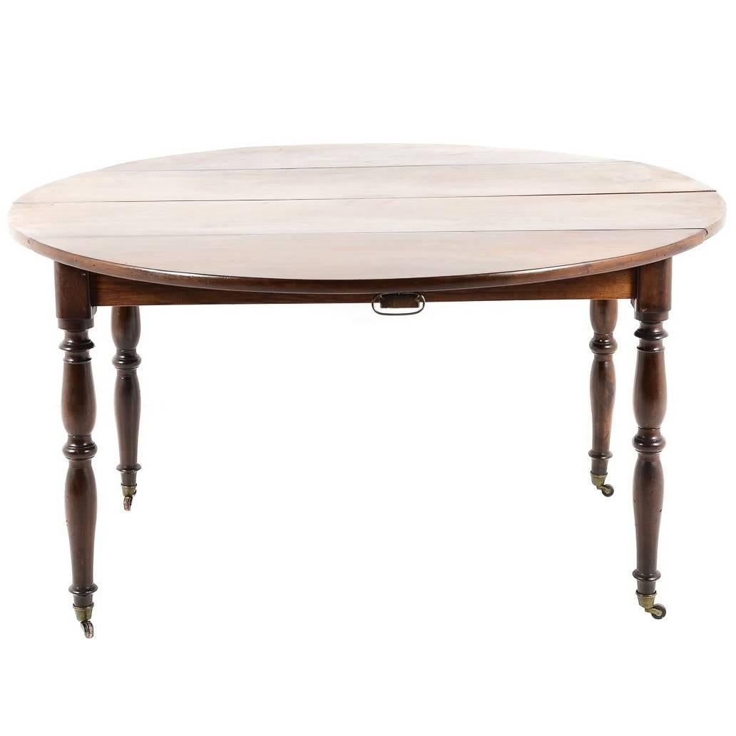 19th Century French Fruitwood Drop Leaf Table, circa 1840