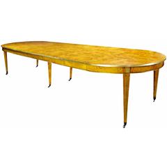 19th Century Large French Circular Extendable Dining Table - Biedermeier Allure