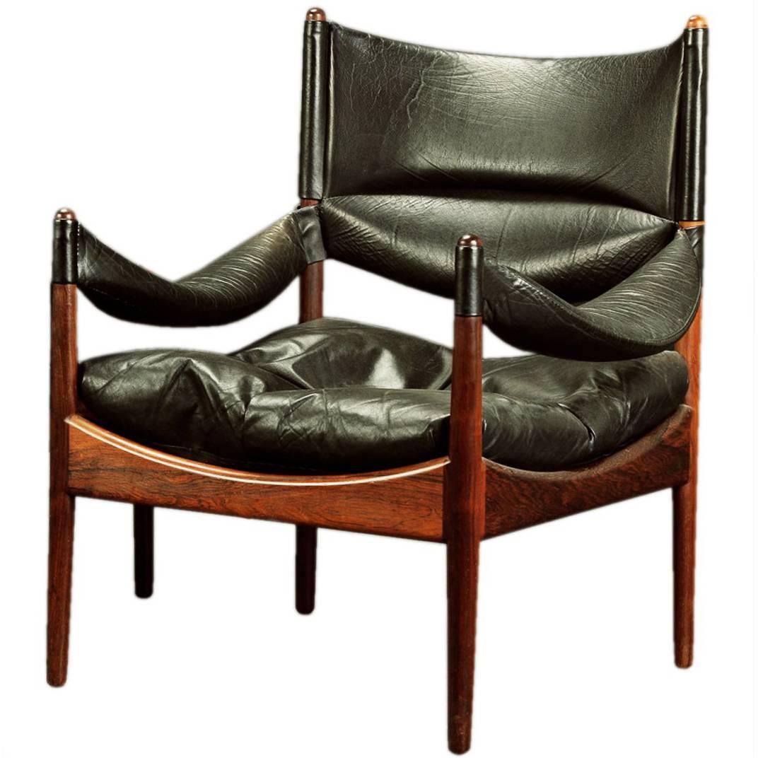 Pair Danish Rosewood Lounge Chair, Kristian Vedel for Søren Willadsen Møbelfabri For Sale