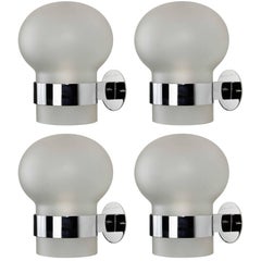 Two Pairs of Model 2404 Sconces by Fontana Arte