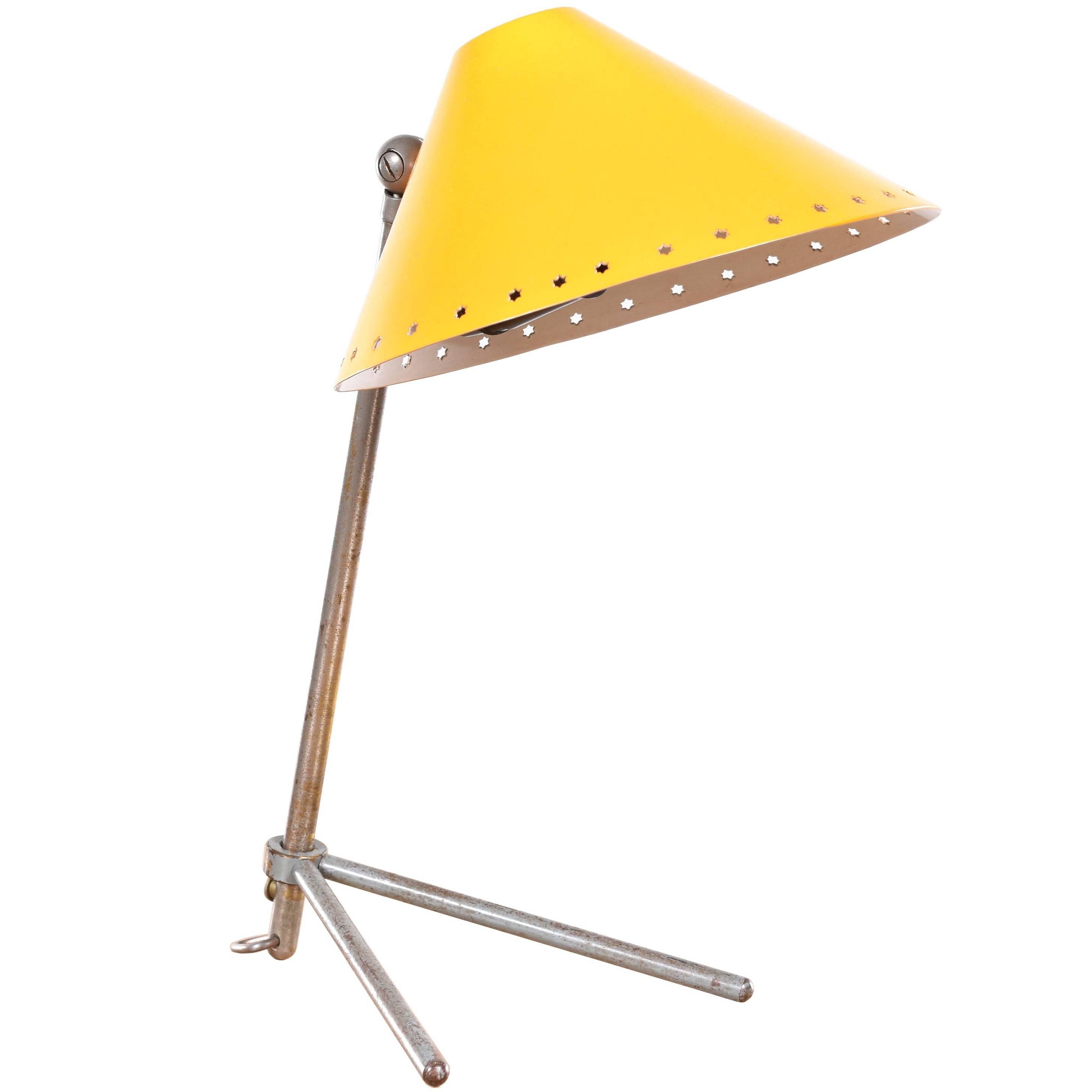 Yellow Pinocchio Lamp by H. Busquet for Hala Zeist, Netherlands