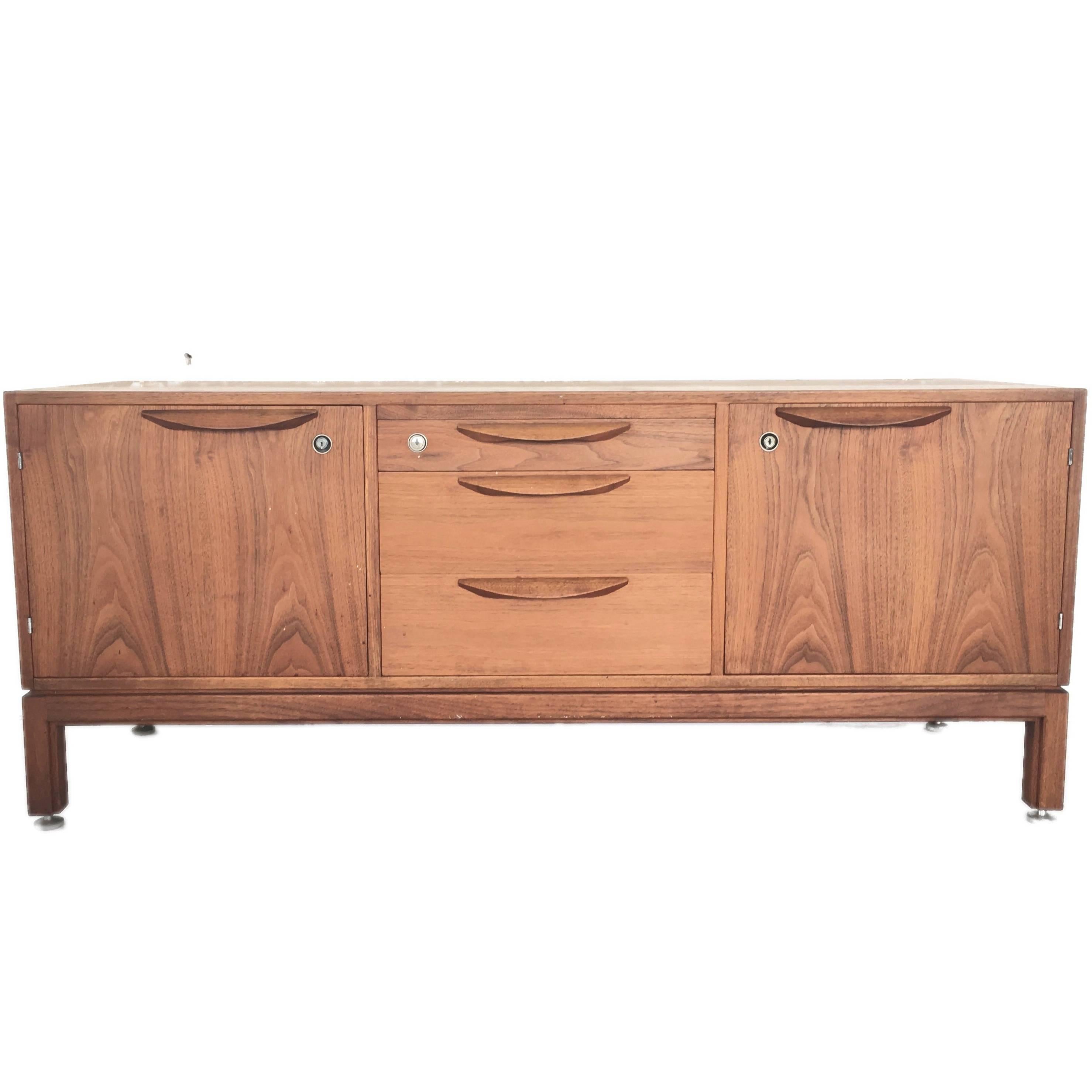 Danish Rosewood Sideboard by Jens Risom, 1970s For Sale