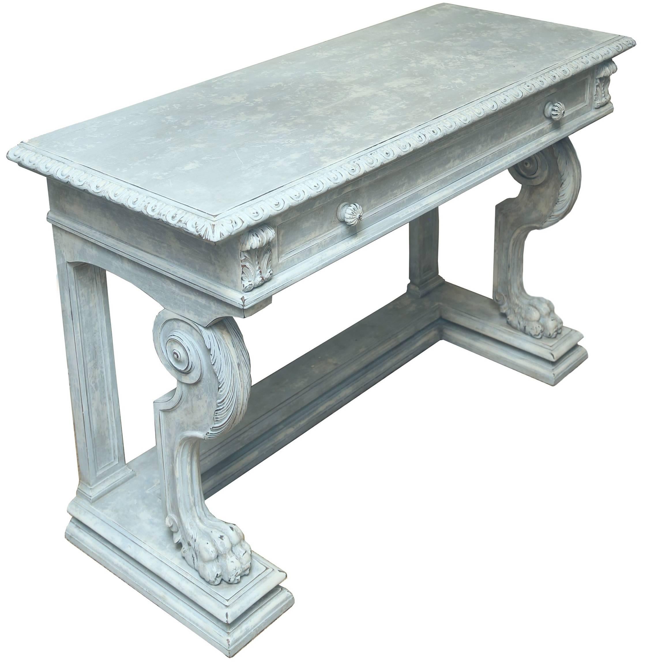 Painted Regency-Form Console Table