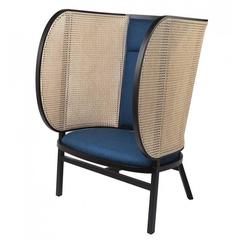 Hideout Lounge Chair, Contemporary Woven Cane Lounge Chair