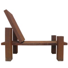 Modernist Steel Low Lounge Chair