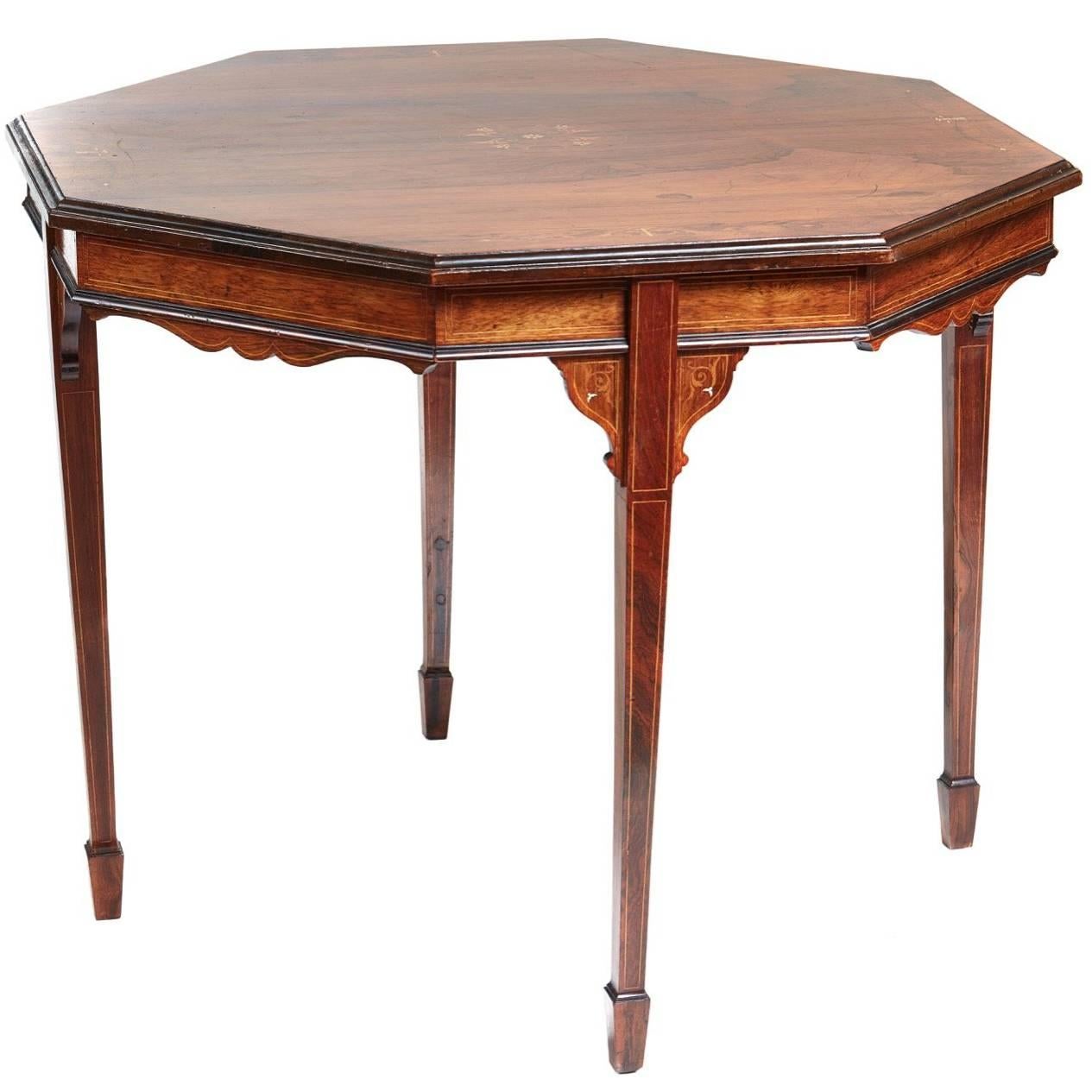 Rosewood Inlaid Centre Table For Sale