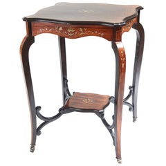 Quality Inlaid Rosewood Occasional Table