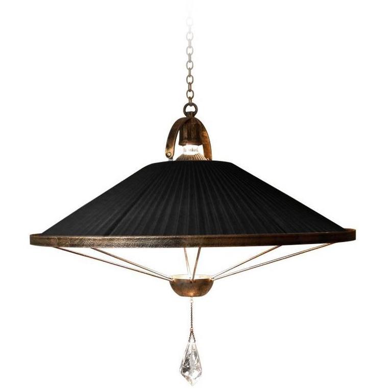 Sunshine Pendant Lamp Chiffon Silk Shade Savanna Color With Silvered Sunshine Pendant Lamp 70cm Chiffon Silk Shade Crystal Drop Antique Brass