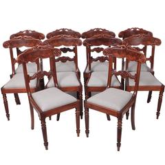 Set of Ten Mahogany Bar Back Dining Chairs