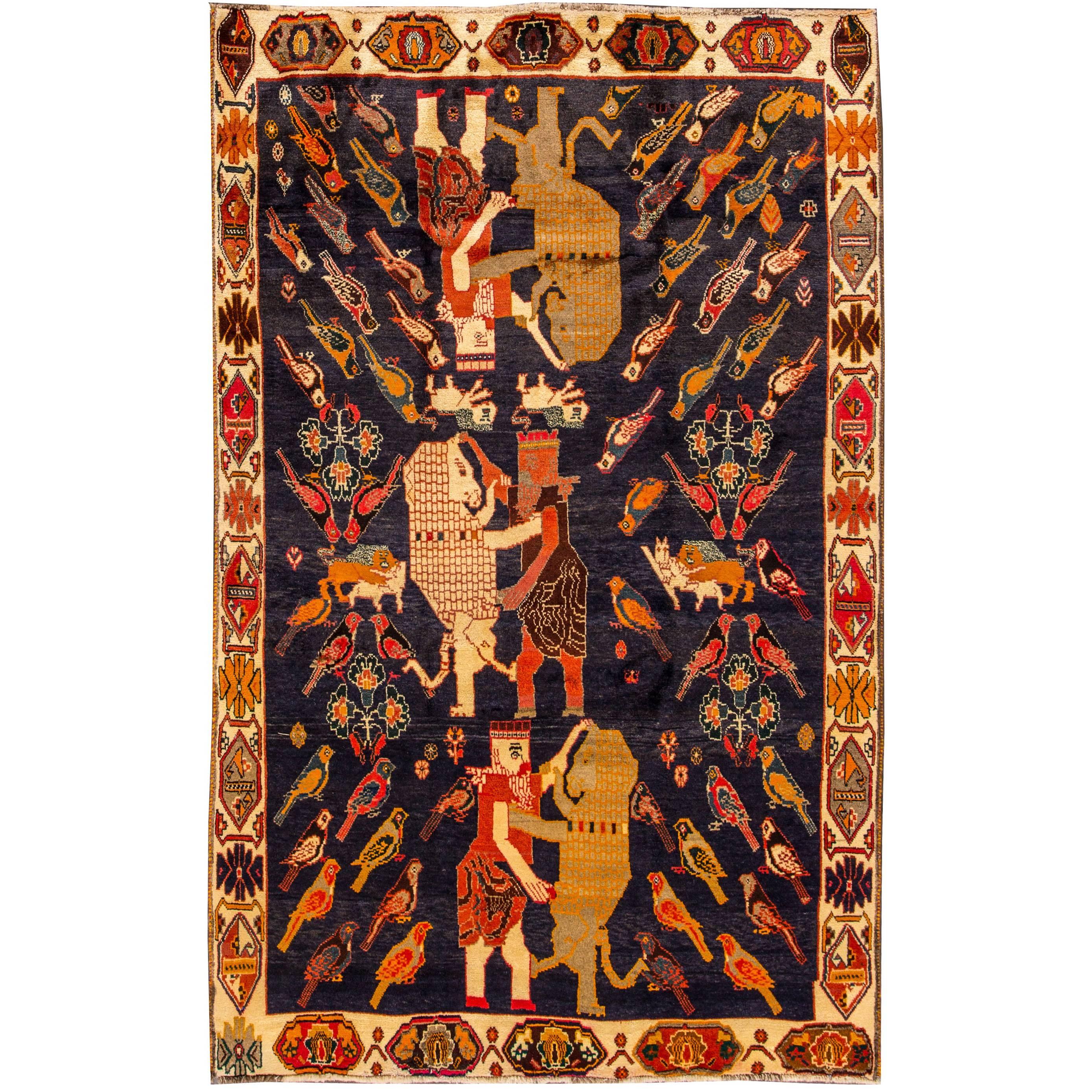 Fascinatingly Beautiful Vintage Persian Gabbeh Rug