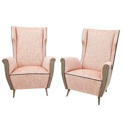 Armchairs Attributed to Isa Bergamo in the Style of Gio Ponti, Italy 4