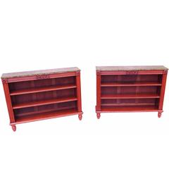 Antique Regency Period Satinwood Pair of Bookcases 10