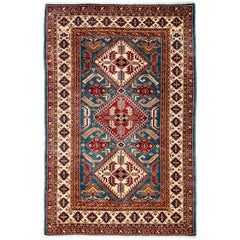 Red Kazak Style Area Rug