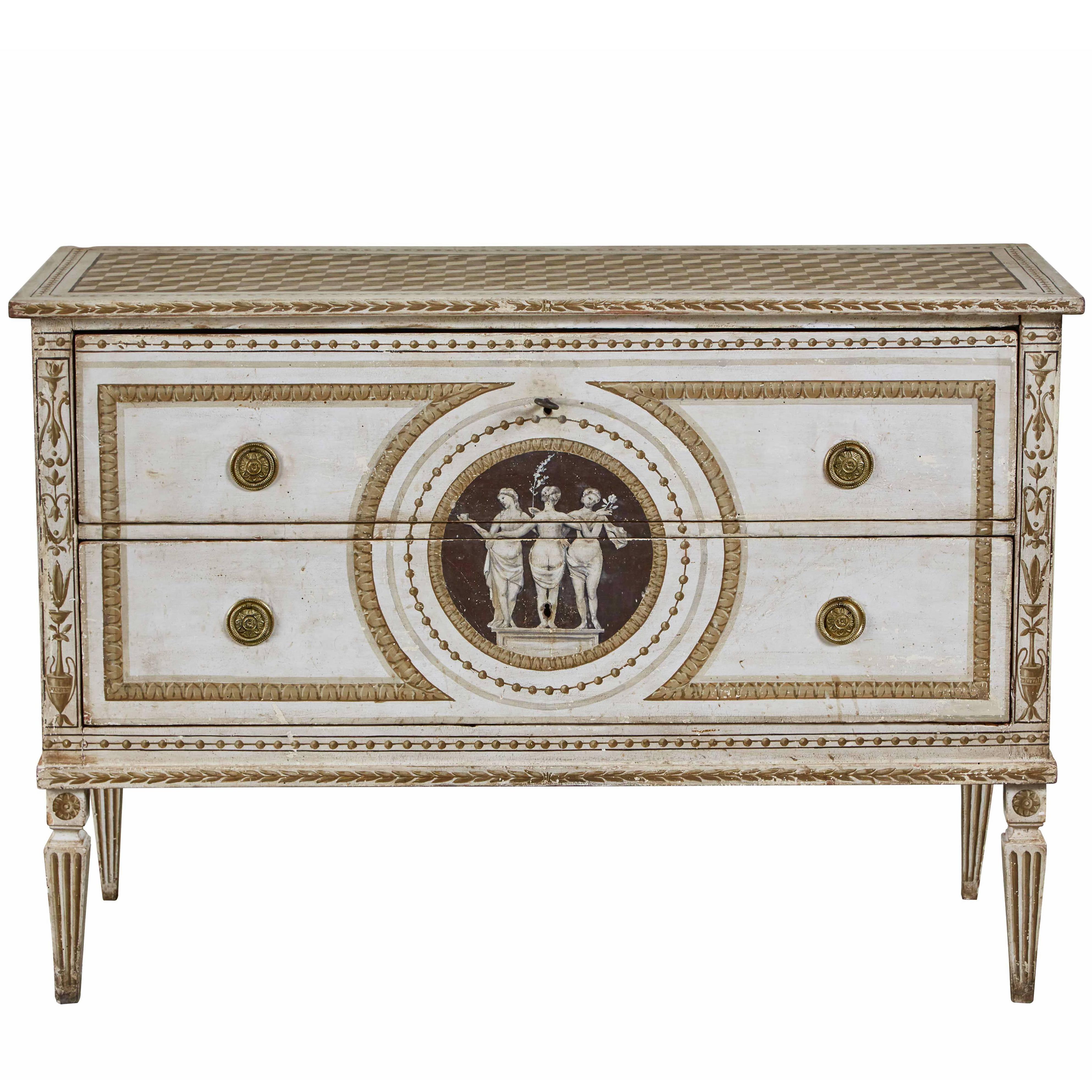 Italian, Neoclassical Style, Painted Commode