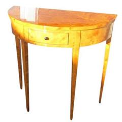 Semi Circled Biedermeier Console, Birch 8